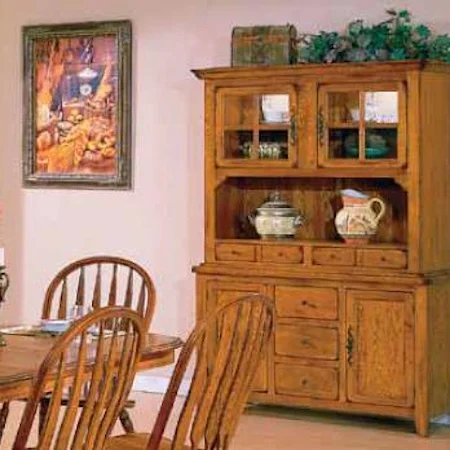 Burnished Oak China Cabinet